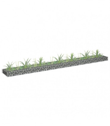 vidaXL Gabion Raised Bed Galvanised Steel 270x30x10 cm
