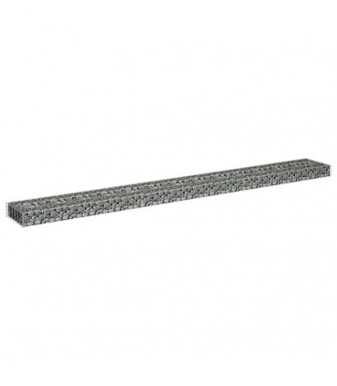 vidaXL Gabion Raised Bed Galvanised Steel 270x30x10 cm