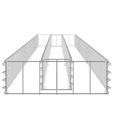vidaXL Gabion Raised Bed Galvanised Steel 270x30x10 cm