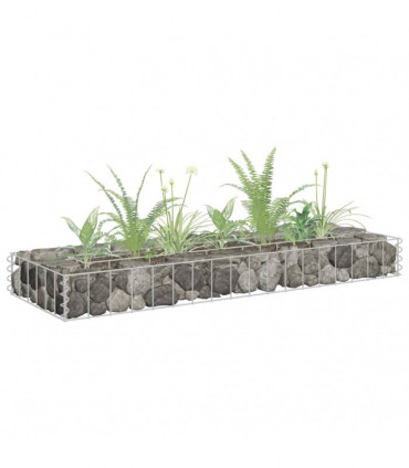 vidaXL Gabion Raised Bed Galvanised Steel 90x30x10 cm