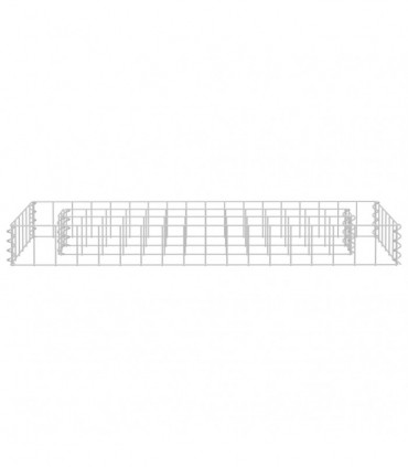 vidaXL Gabion Raised Bed Galvanised Steel 90x30x10 cm