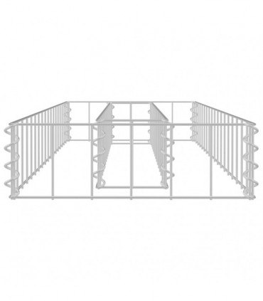 vidaXL Gabion Raised Bed Galvanised Steel 90x30x10 cm