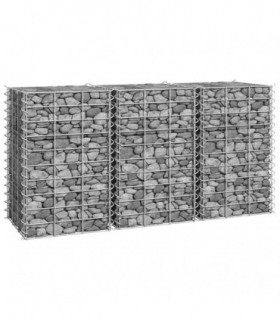 vidaXL Gabion Raised Beds 3 pcs 30x30x50 cm Iron