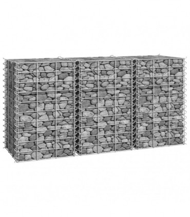 vidaXL Gabion Raised Beds 3 pcs 30x30x50 cm Iron