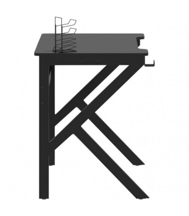 vidaXL Gaming Desk with K Shape Legs Black 90x60x75 cm