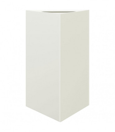 vidaXL Garden Planter White Triangular 50x43x75 cm Steel
