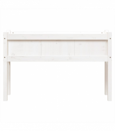 vidaXL Garden Planter with Legs White 110x31x70 cm Solid Wood Pine