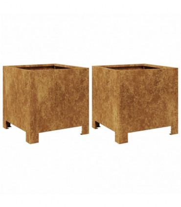 vidaXL Garden Planters 2 pcs 30x30x30 cm Corten Steel