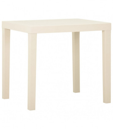vidaXL Garden Table White 79x65x72 cm Plastic