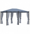 vidaXL Gazebo with Mesh Screens 3x4 m Anthracite Steel