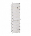 vidaXL Interlocking Shoe Organiser with 10 Compartments White