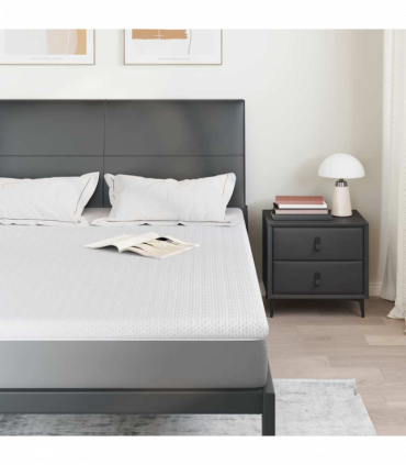 vidaXL Mattress Pads White 160 x 200 cm 100% polyester jacquard fabric