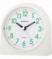 ALARM CLOCK White Classic Sweep Movement Easy-to-Read Numbers One Alarm Function