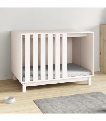 Dog House White 100x70x72 cm Solid Wood Pine