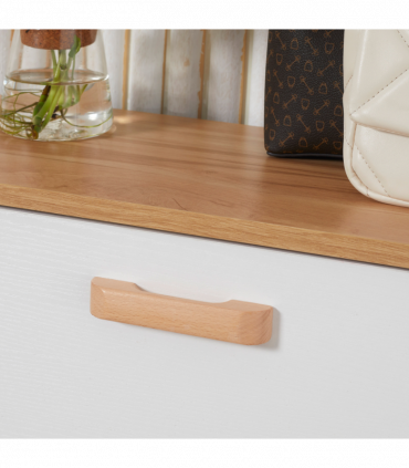 Shoe Storage Cabinet White Particle Board 70L x 23.5W x 122H cm Slimline Design