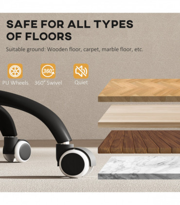 HOMCOM Mesh Draughtsman Chair, Ergonomic Drafting Chair, Black