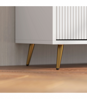 HOMCOM Modern TV Stand Cabinet with Storage for Living Room, White