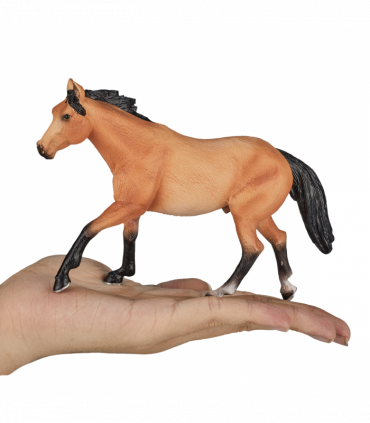 Quarter Horse Buckskin Toy  Realistic Equestrian Figure