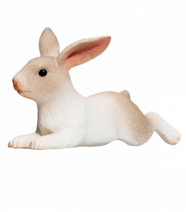 Rabbit Lying Down Toy  Realistic Small Animal Figurine