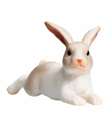 Rabbit Lying Down Toy  Realistic Small Animal Figurine