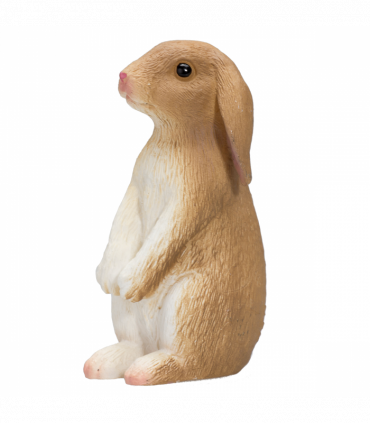 Rabbit Sitting Toy  Realistic Small Animal Figurine