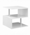 Side Table 2 Tier Storage Shef Organizer Bookcase End Desk Stand Display White
