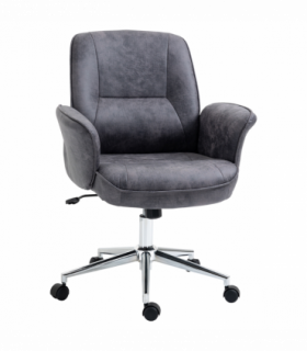Swivel Computer Office Chair Mid Back Desk Chair for Home, Deep Grey