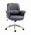 Swivel Computer Office Chair Mid Back Desk Chair for Home, Deep Grey