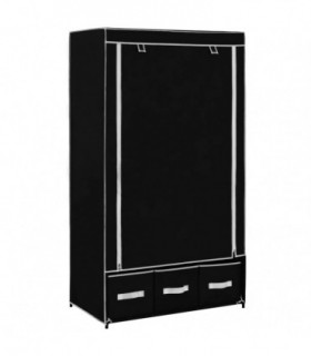 Wardrobe Black 87x49x159 cm Fabric