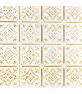 White 13 (Gold): Decorative Ceiling & Wall Panels - 2m2 (21.52 sqft) - 8 Panels