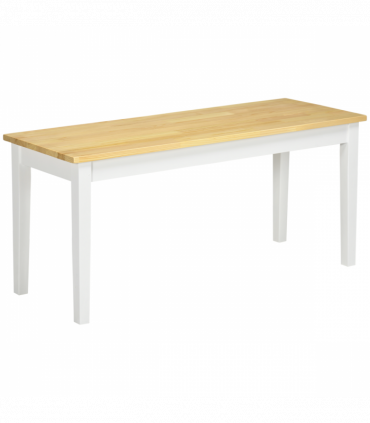 Wood Dining Bench Wooden Bench for 2 People, Natural Wood Effect