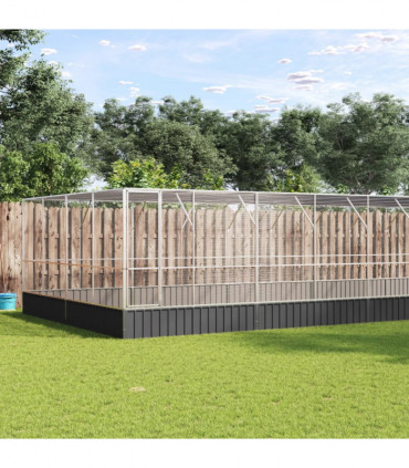 vidaXL Aviary with Extension Silver 1246x414x212 cm Steel