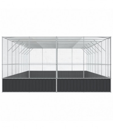 vidaXL Aviary with Extension Silver 832x414x212 cm Steel