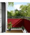 vidaXL Balcony Screen Red 75x700 cm 100% Polyester Oxford
