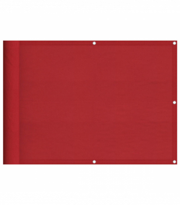 vidaXL Balcony Screen Red 75x700 cm 100% Polyester Oxford