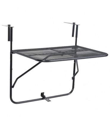 vidaXL Balcony Table Black 60x40 cm Steel