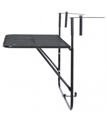 vidaXL Balcony Table Black 60x40 cm Steel