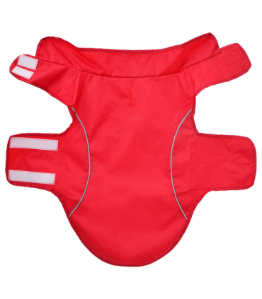 vidaXL Dog Raincoat with Reflective Strips Polyester Red S