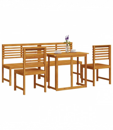 vidaXL Garden Bistro Set 5 pcs Brown Solid acacia wood