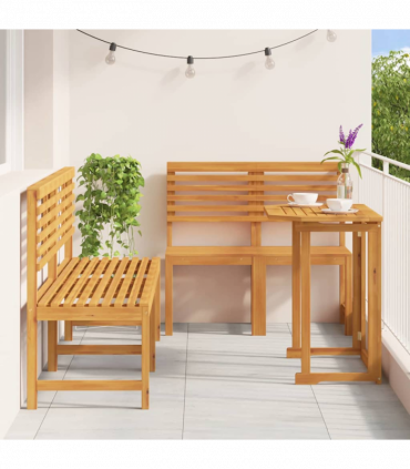 vidaXL Garden Bistro Set 5 pcs Brown Solid acacia wood