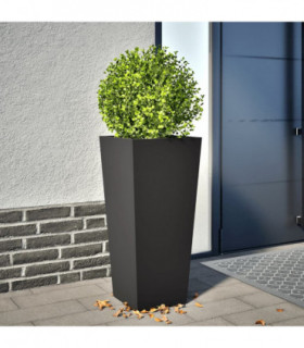 vidaXL Garden Planter Black 35x35x75 cm Steel