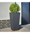 vidaXL Garden Planters Anthracite 2 pcs 35x35x75 cm Steel
