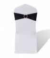 25 pcs Black Stretchable Decorative Chair Band with Diamond Buckle