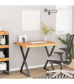 vidaXL Desk Top 90x80x3.8 cm Rectangular Solid Wood Acacia Live Edge
