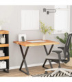 vidaXL Desk Top 80x80x3.8 cm Square Solid Wood Acacia Live Edge