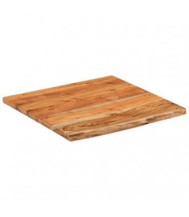 vidaXL Desk Top 80x80x3.8 cm Square Solid Wood Acacia Live Edge