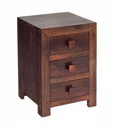 Toko Dark Mango 3 Drawer Bedside