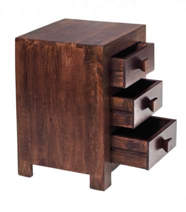 Toko Dark Mango 3 Drawer Bedside