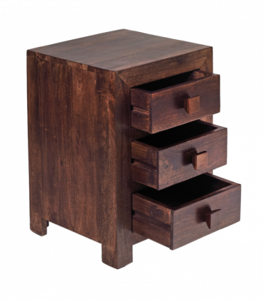 Toko Dark Mango 3 Drawer Bedside
