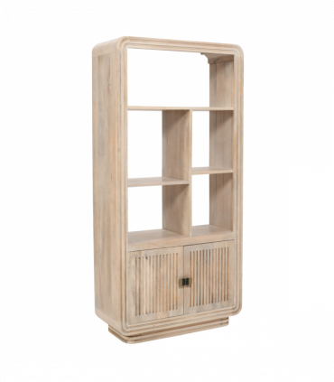 Hudson Carved Mango Wood Bookcase